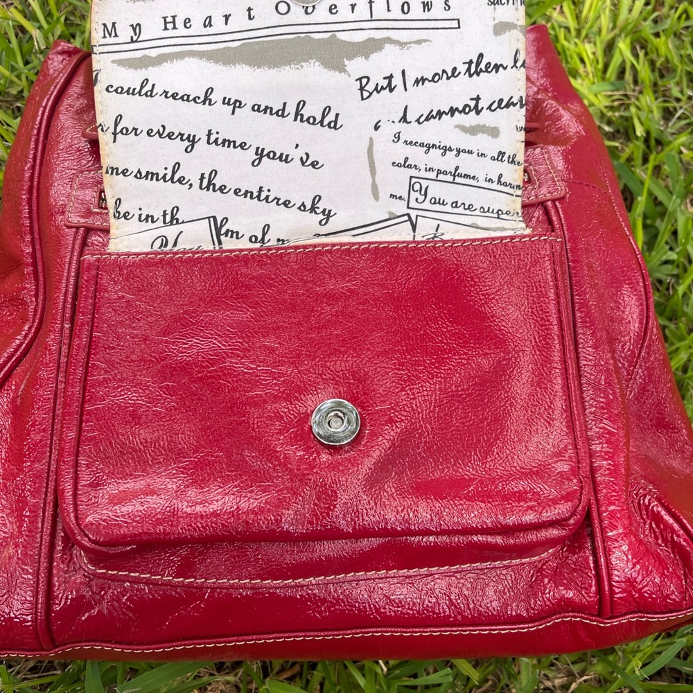 Barr + Barr Red Leather Bag Absolutely Stunning - Picture 6 of 16